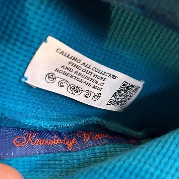 Robert Graham Prescott Quarter Zip Classic Fit Size L - Picture 4 of 9